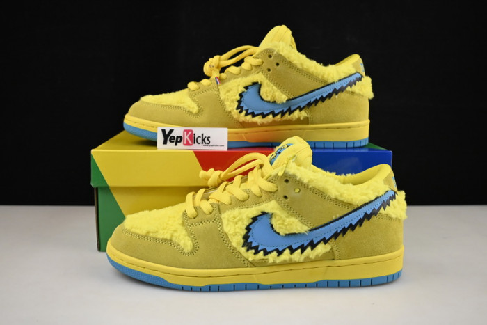 grateful dead x nike sb dunk low“ yellow bear” cj5378-700
