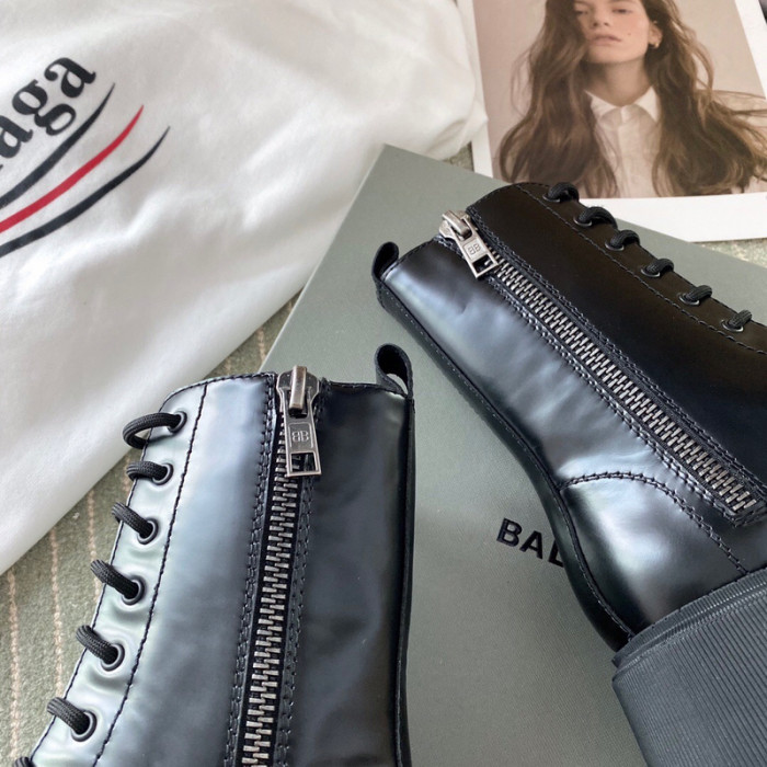 Ba*len*cia*ga tractor leather combat boots w1rc8 0604