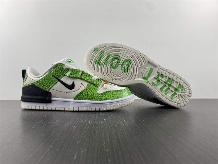 nike dunk low disrupt 2 snakeskin green dv1491-101