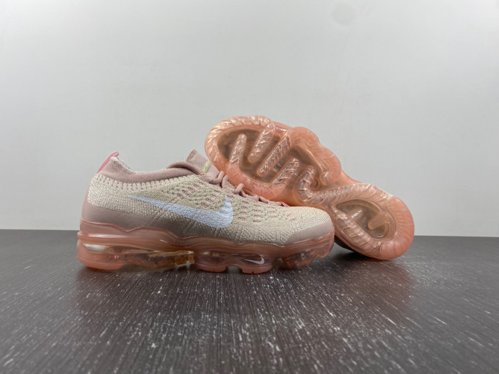 nike air vapormax 2023 flyknit oatmeal pearl pink dv6840-100