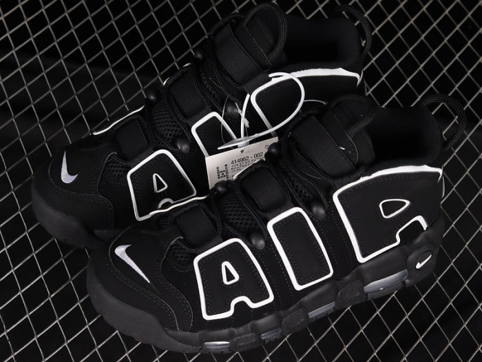 nike air more uptempo black white 414962-002