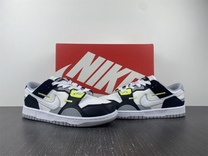 nike dunk low scrap wolf grey light lemon twist dc9723-001