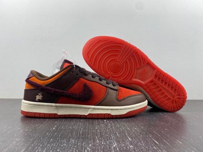 nike dunk low prm year of the rabbit light crimson fd4203-661