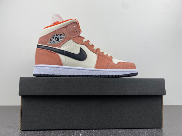 air air jordan 1 mid “orange suede” dv1336-800