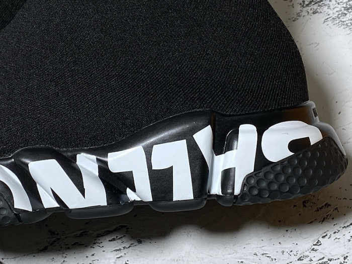 Ba*len*cia*ga speed trainer sneakers letter bottom wt-9038