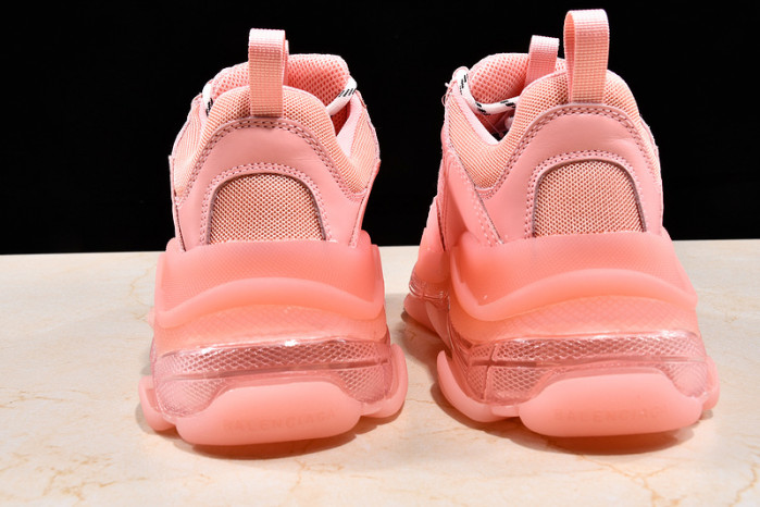 Ba*len*cia*ga triple s trainers clear sole trainer pink 542023-02