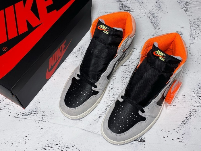 air jordan 1 grey black crimson 555088-018