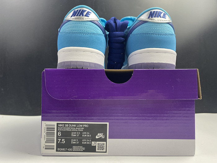 nike dunk&nbsp sb low “blue fury” bq6817-400