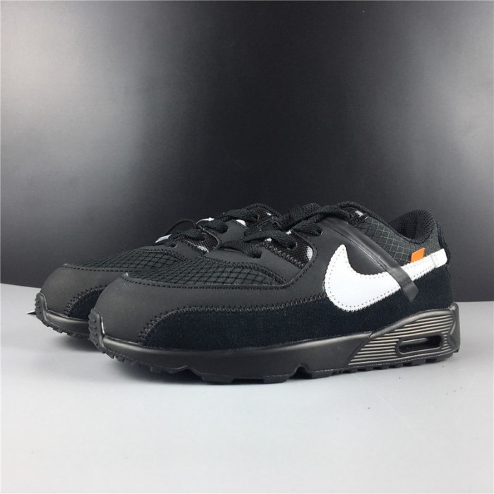 ow x nike air max 90 kids shoes bv0852-001