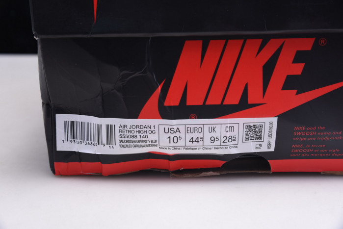 jordan 1 retro high unc obsidian 555088-140