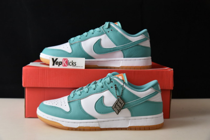 nike dunk low white turquoise dv2190-100