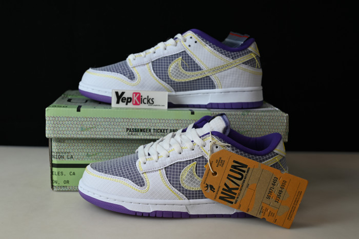 nike dunk low union passport pack court purple dj9649-500