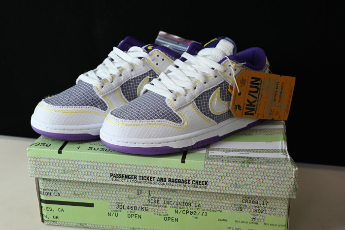 nike dunk low union passport pack court purple dj9649-500