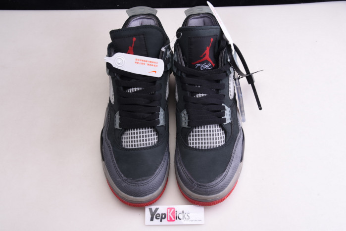 ow x air jordan 4 “bred” cv9388-001