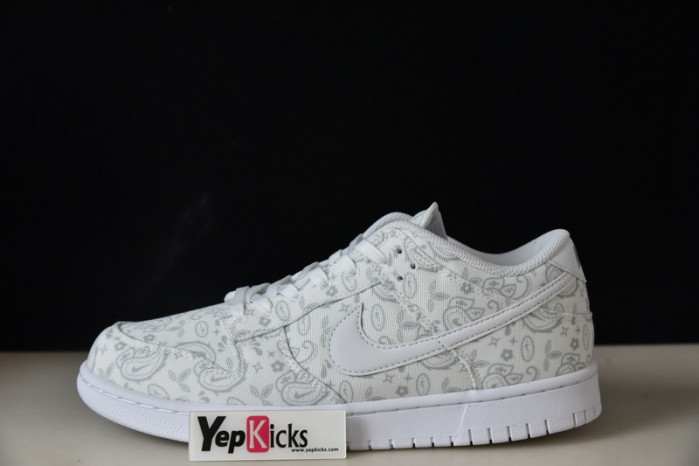 nike dunk low white paisley dj9955-100
