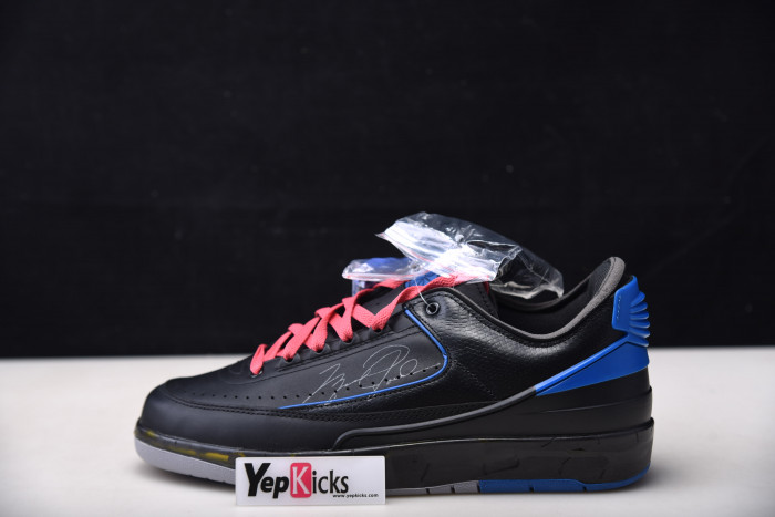 air jordan 2 retro low ow black blue dj4375-004
