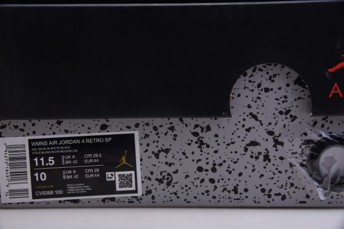 air jordan 4 rero x ow sail cv9388-100