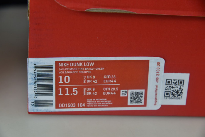 nike dunk low barely green dd1503-104