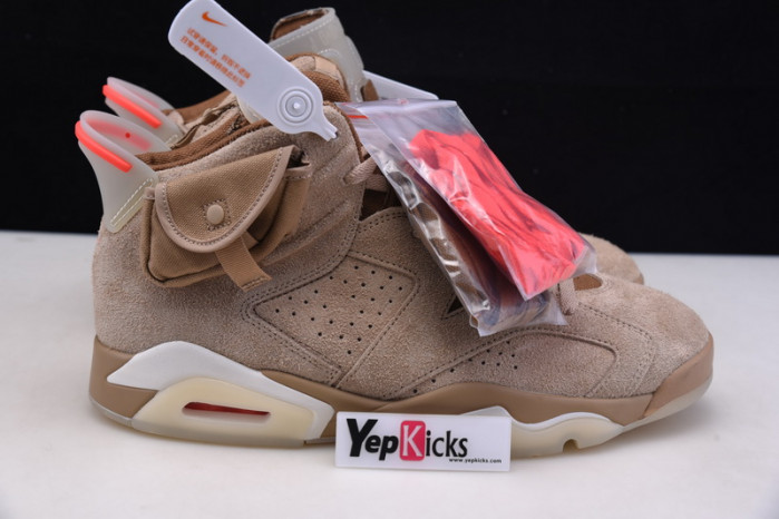 travis scott x air jordan 6 “british khaki” dh0690-200