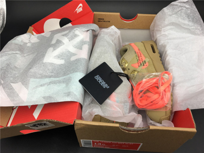 ow x nike air max 90 kids shoes bv0852-200