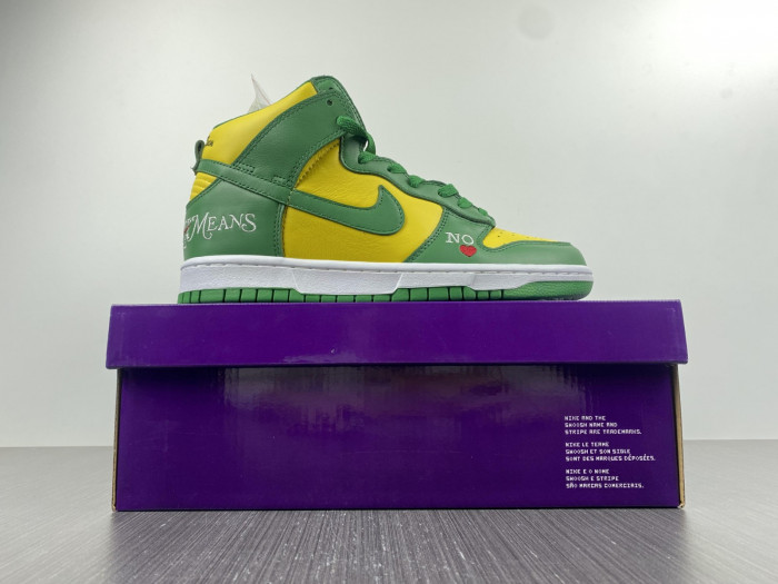 nike sb dunk high by any means brazil dn3741-700