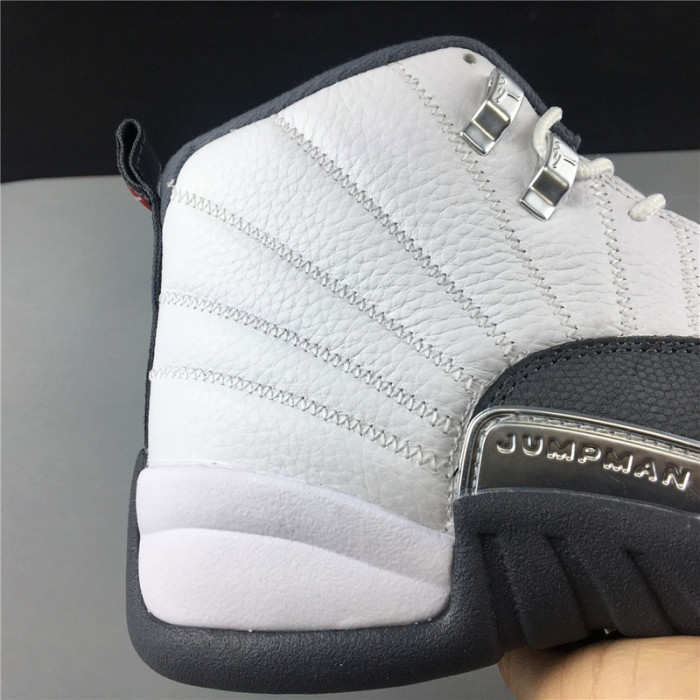 jordan 12 retro white dark grey (gs) 153265-160