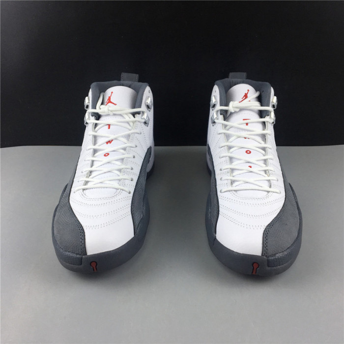 jordan 12 retro white dark grey (gs) 153265-160