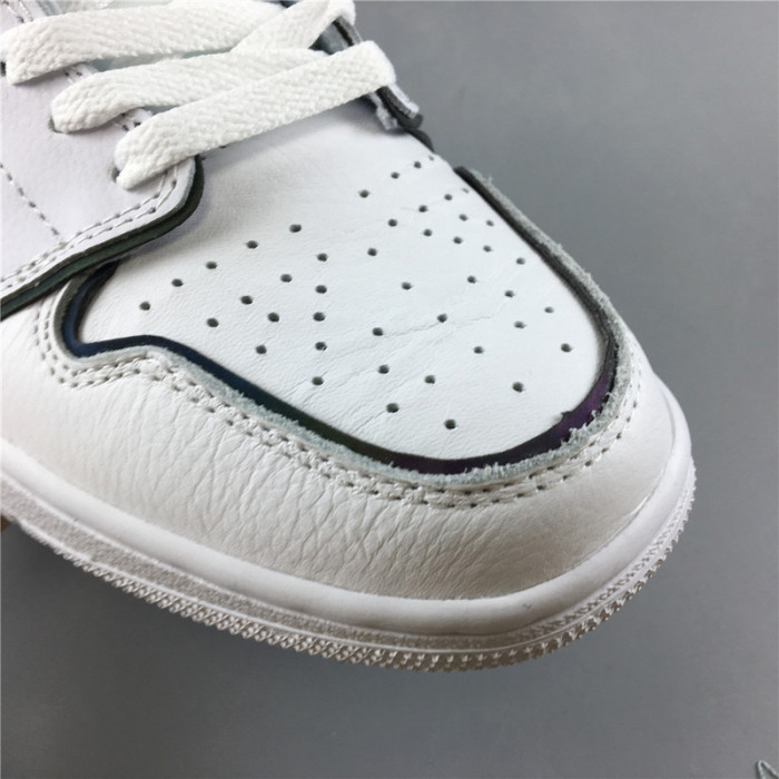 air jordan 1 mid iridescent reflective white ck6587-100