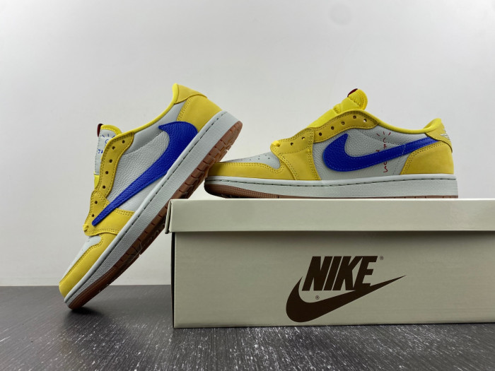 travis scott x air jordan 1 low og “canary” dz4137-700