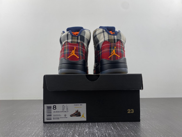 air jordan 5 gs “plaid” fd4814-008
