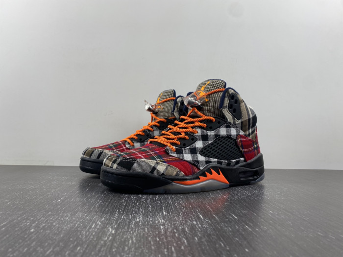 air jordan 5 gs “plaid” fd4814-008