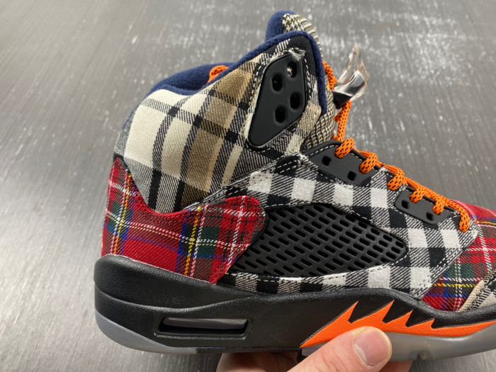 air jordan 5 gs “plaid” fd4814-008