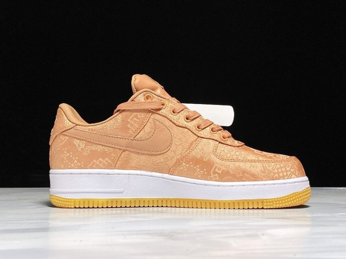 clot x nike air force 1 low rose gold cj5290-600