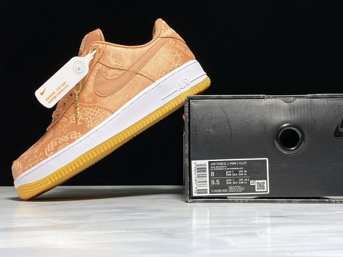 clot x nike air force 1 low rose gold cj5290-600