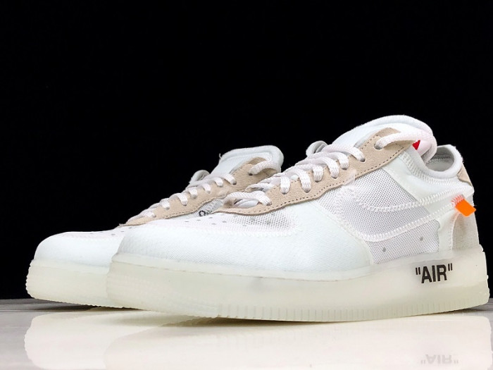 ow nike air force 1 low white ao4606 -100