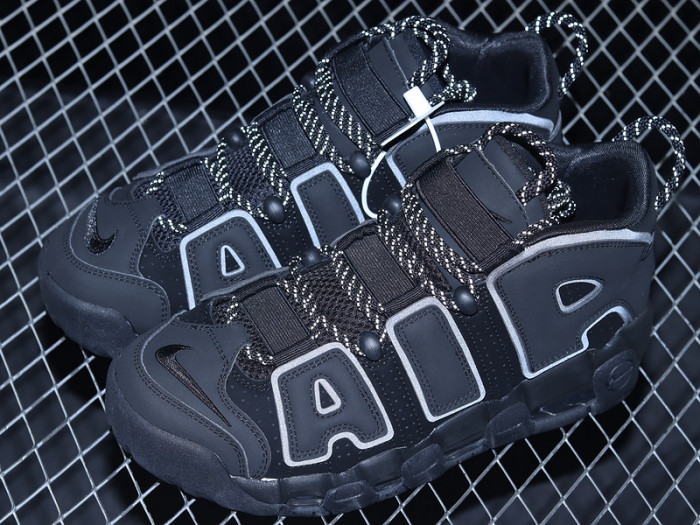 nike air more uptempo black reflective 414962-004