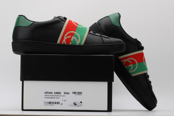 g*u*i ace embroidered low-top sneaker e2323