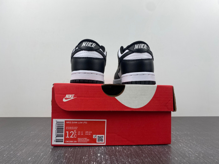 nike dunk low panda kids shoes cw1588-100