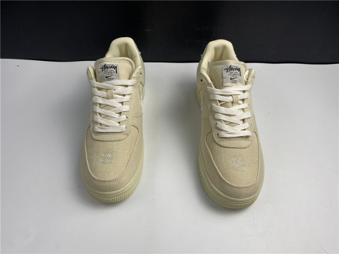 stussy x nike air force 1 low “fossil stone” cz9084-200