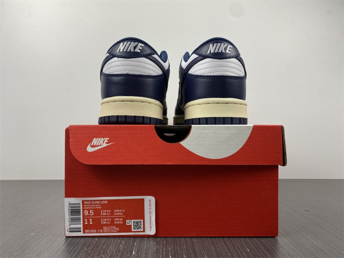 nike dunk low vintage navy dd1503-115