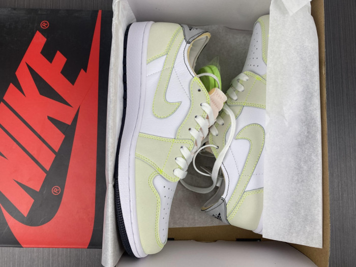 air jordan 1 retro low white ghost green black dm7837-103