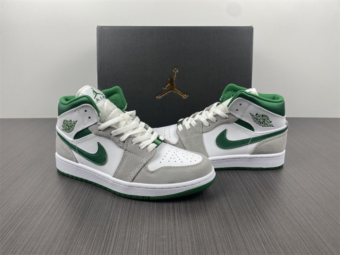 air jordan 1 mid grey green dc7294-103