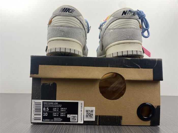 nike dunk low ow lot 38 dj0950-113