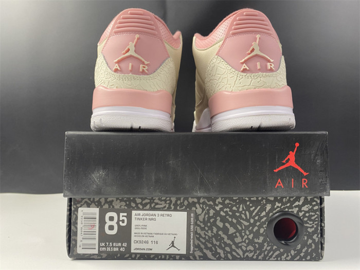 air jordan 3 retro sail rust pink ck9246-116