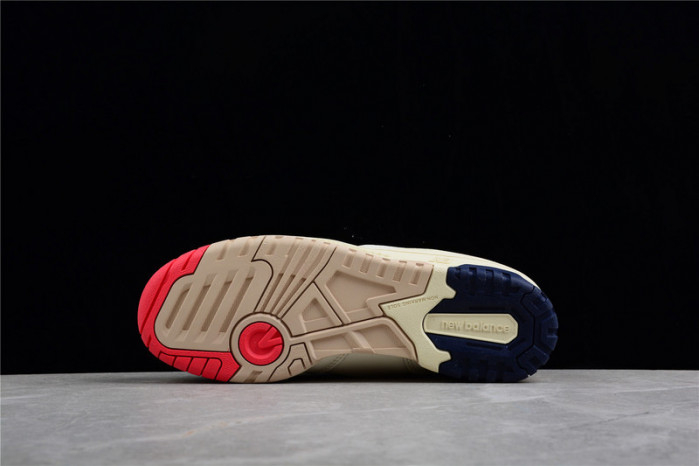 new balance 550 aime leon dore white navy red bb550a3