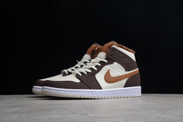air jordan 1 mid brown basalt oatmeal do6699-200