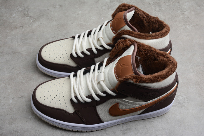 air jordan 1 mid brown basalt oatmeal do6699-200