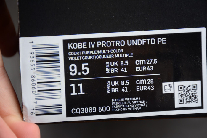 zoom kobe 4 purple/black/white cq3869-500