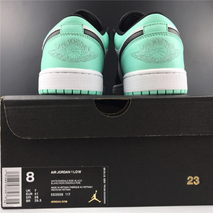 air jordan 1 low emerald toe 553558-117
