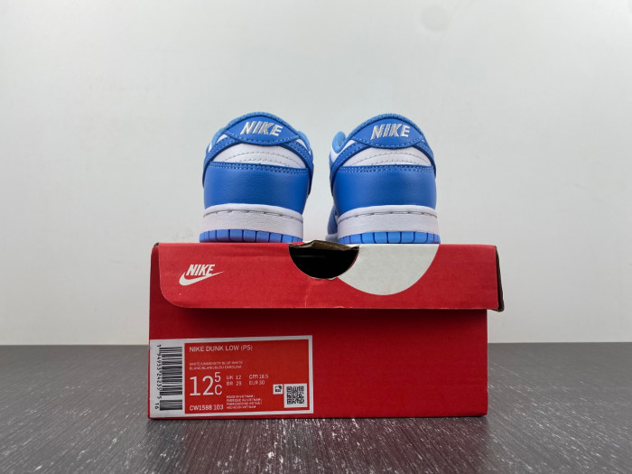 nike dunk low university blue kids shoes cw1588-103